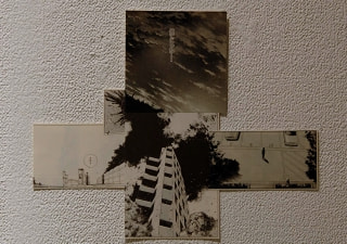 牛島光太郎の作品『コラージュ』。異なるマンガのコマの中の線や形をつなげ、物語をつくりかえる作品。