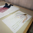 牛島光太郎の作品『scene』。文字を刺繍した物語性の強い作品。