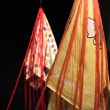 牛島光太郎の作品『scene』。文字を刺繍した物語性の強い作品。